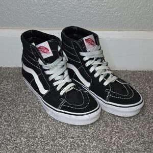 Vans Black and White High-Top Sneakers